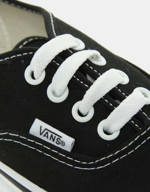 Black and white store tie up vans