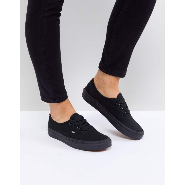 Black vans womens clearance authentic