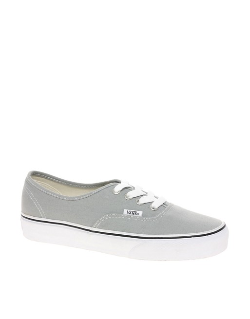 Vans Authentic Classic Grey/ White Lace Up Trainers