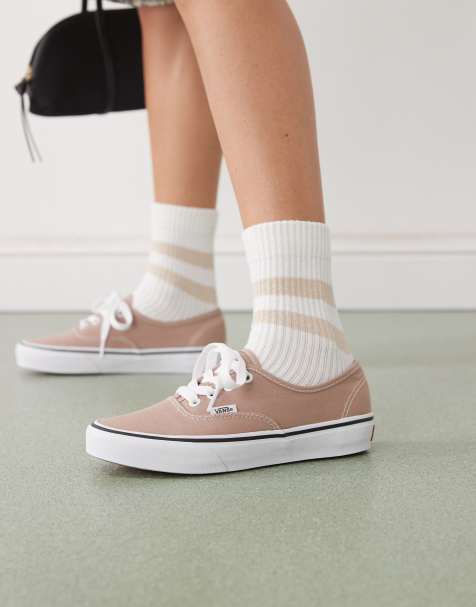 Vans Authentic colour theory trainers in taupe - view 1