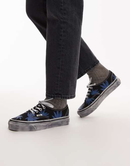 Vans Authentic – Czarne buty sportowe we wzór w palmy, 4 z 5