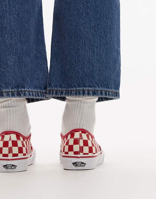 Vans Authentic – Czerwono-białe buty sportowe, 3 z 5