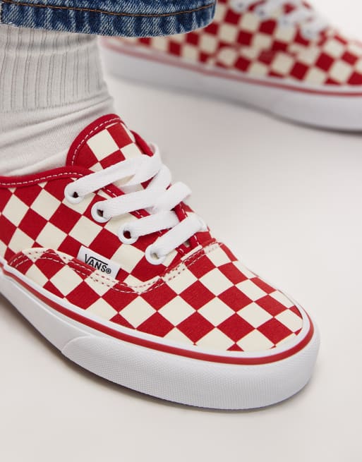 Vans Authentic – Czerwono-białe buty sportowe, 4 z 5