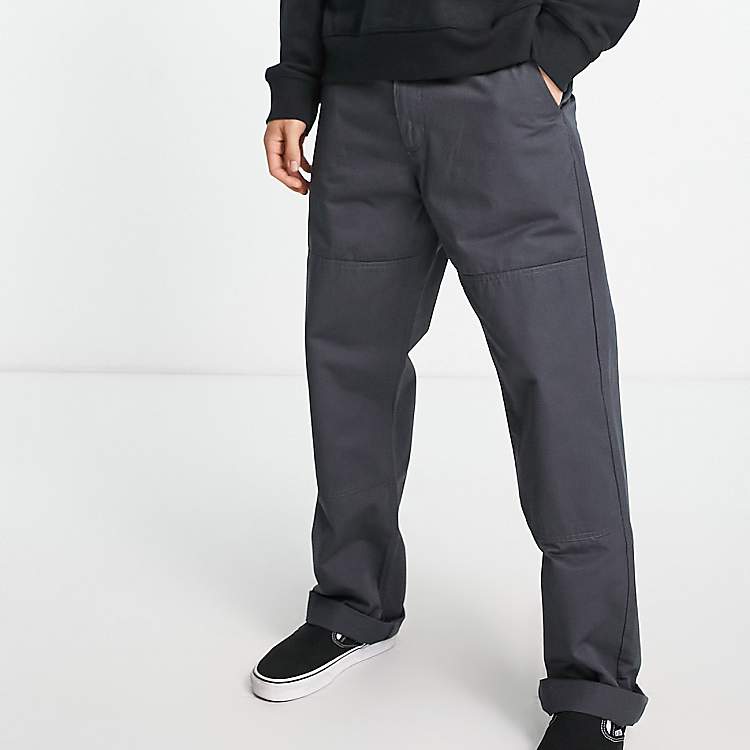 Vans authentic double knee chino pants in gray | ASOS Vans authentic double knee chino pants in gray | ASOS