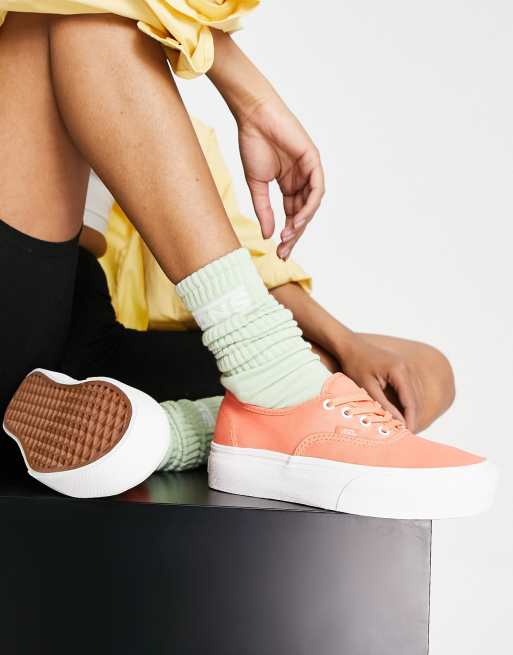 Vans Authentic - Flatform 2.0 - Pink sneakers i twill 
