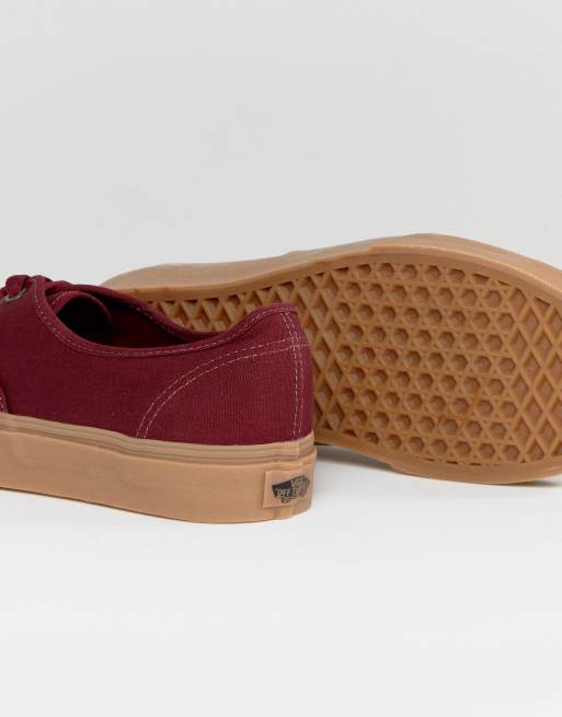 Vans authentic best sale red gum