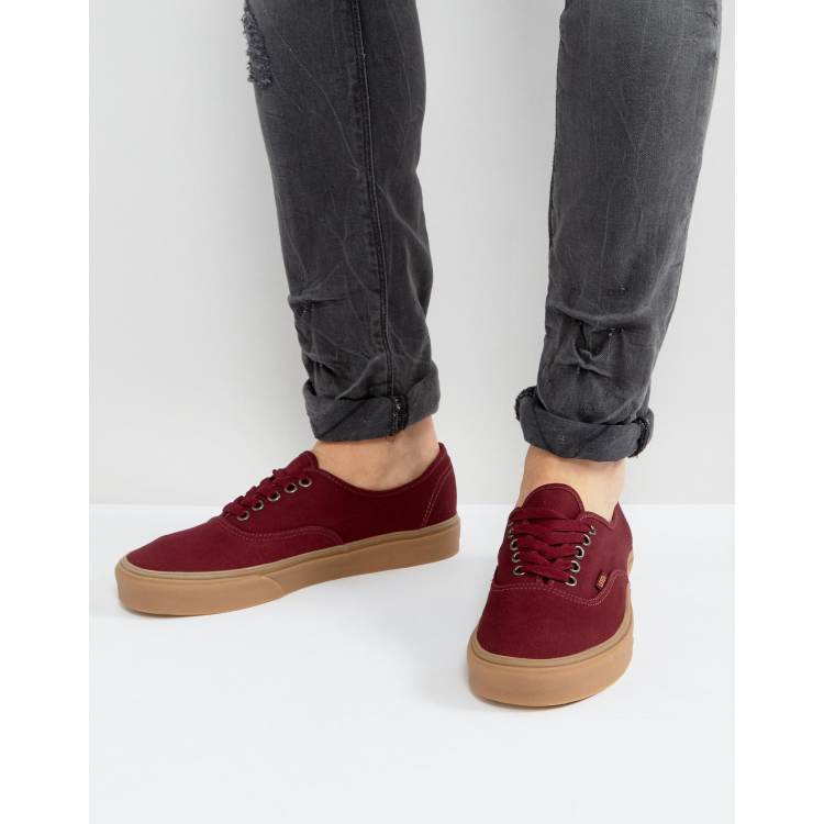 Vans Authentic Gum Sneakers In Red VA38EMONZ ASOS