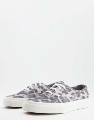 grey and leopard print vans