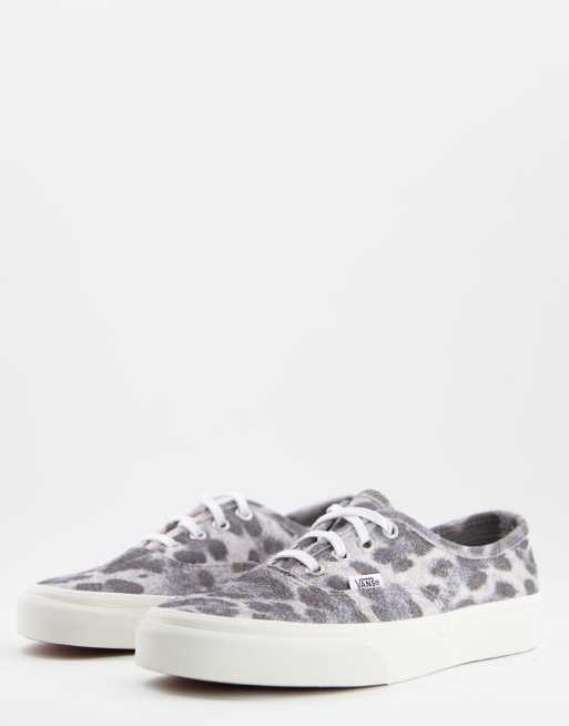 Grey vans with store leopard print