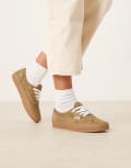 [Vans] Vans Authentic hairy suede sneakers in olive green with gum sole 43 Olive green