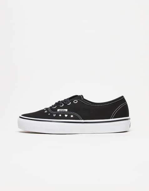 Vans Authentic heart studded trainers in black - view 1