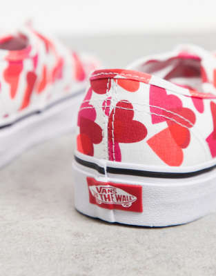 vans authentic white pink