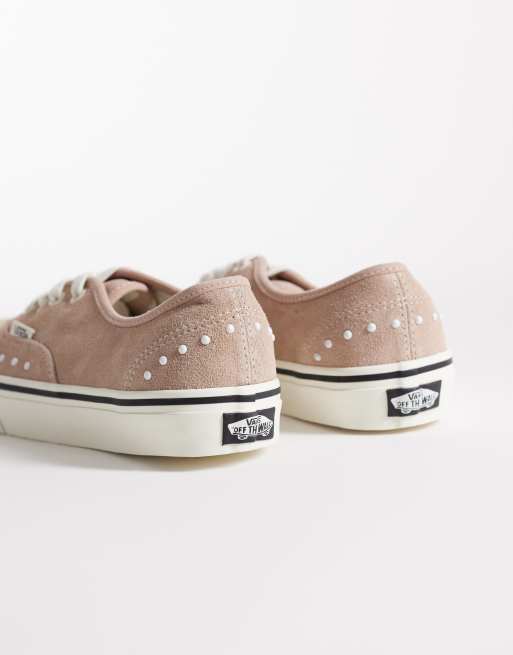 Vans Authentic – Jasnobrązowe buty sportowe z perełkami, 3 z 5