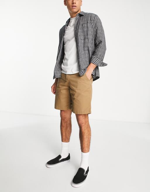 Vans Authentic Locker geschnittene Chinoshorts in Hellbraun ASOS