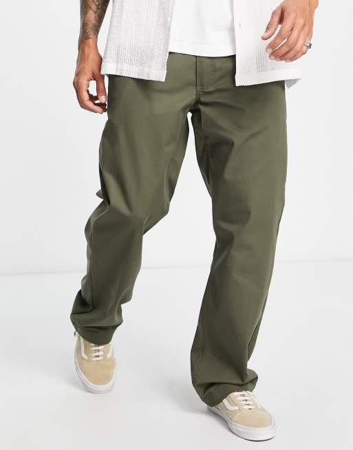 Vans drawstring cargo pants in khaki, ASOS