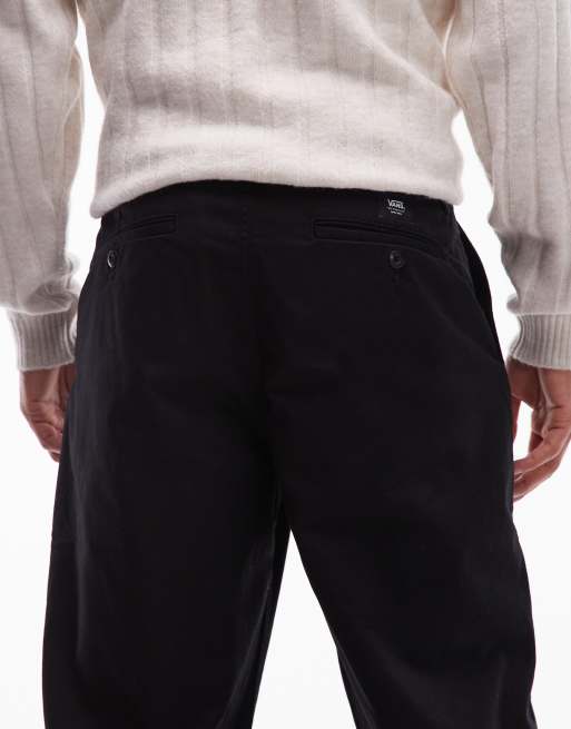 Vans authentic loose chino trousers in black, 4 of 5