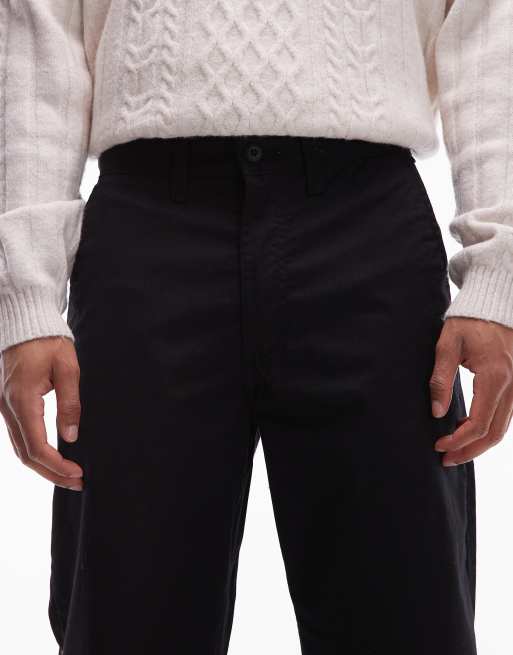 Vans authentic loose chino trousers in black, 5 of 5