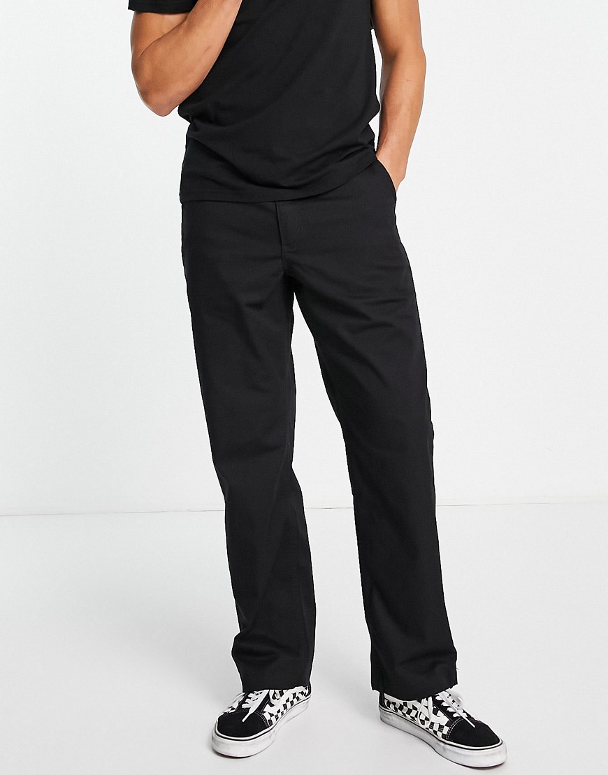 Vans authentic loose fit chino trousers in black
