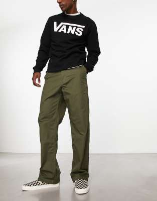 Vans Vans Authentic loose fit chinos in green-Brown