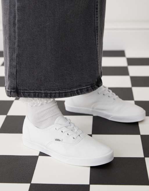 国内配送 VANS AUTHENTIC LOW PRO WHITE/WHITE New Vans Authentic Low Pro White/White Sneakers Low-Top