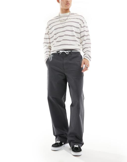 Vans – Authentic – Mörkgrå baggy chinos