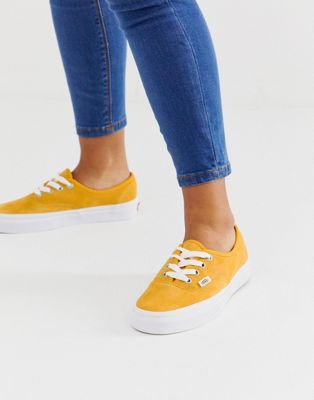 Vans Authentic mustard suede sneakers 