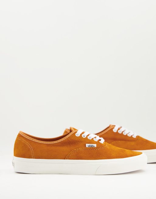 Vans Authentic – Orangefärgade sneakers i mocka
