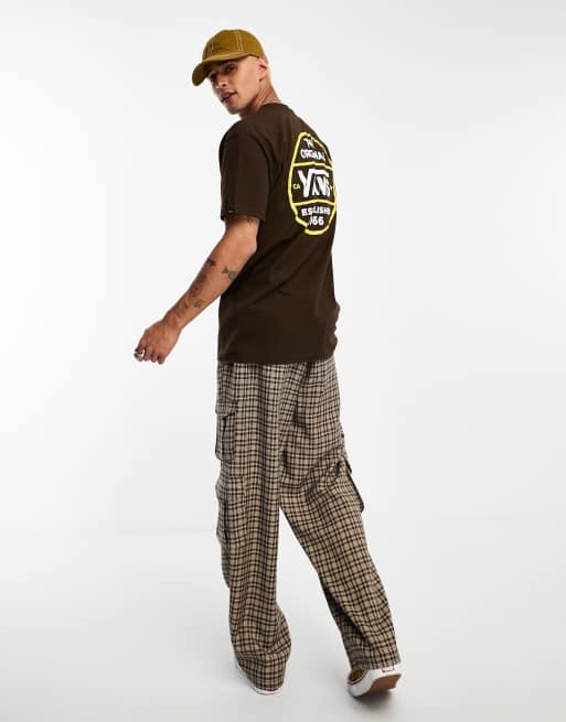 Vans Authentic Original back print T-shirt in brown