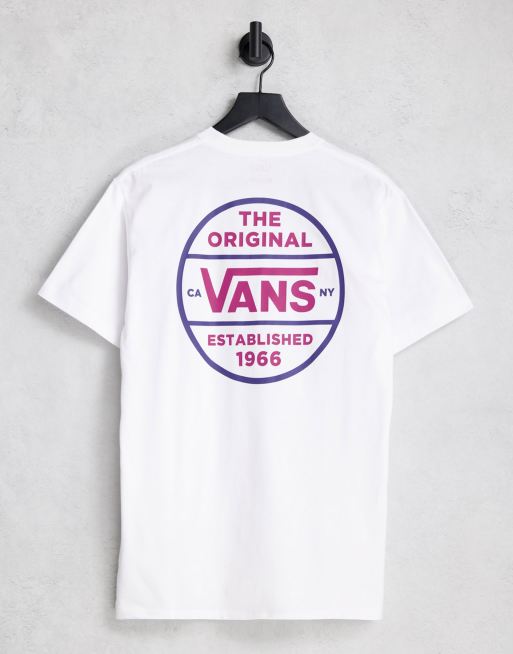 Vans Authentic Original back print t shirt in white