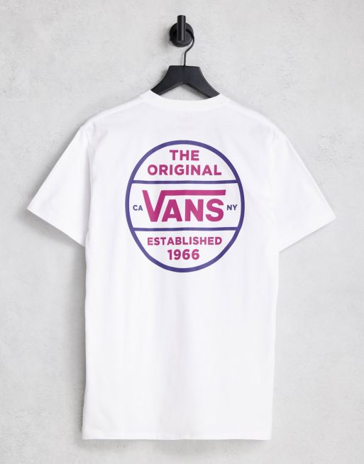 Vans Authentic – Original – Biały T-shirt z nadrukiem na plecach