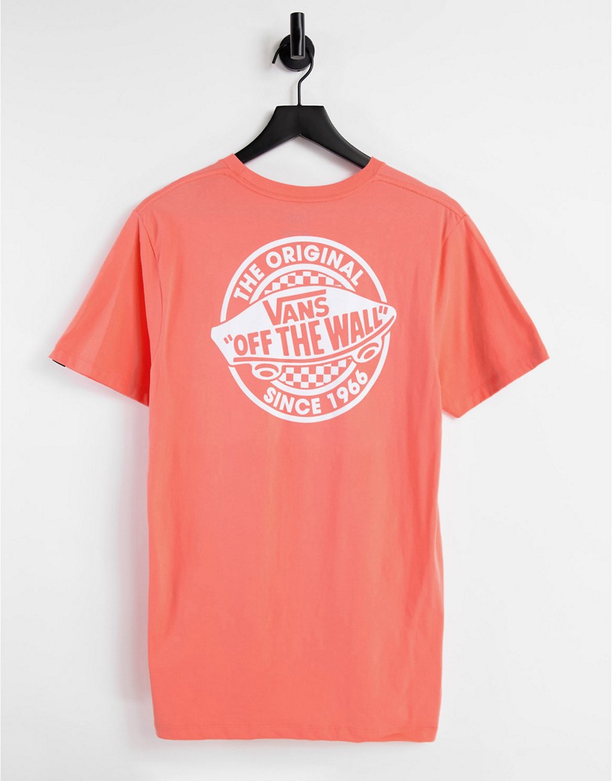 Vans Authentic OTW back print t-shirt in coral-Orange