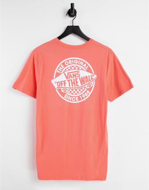 Vans OTW back print t-shirt in coral | ASOS