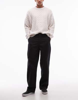 Vans Authentic - Pantalon chino ample - Noir