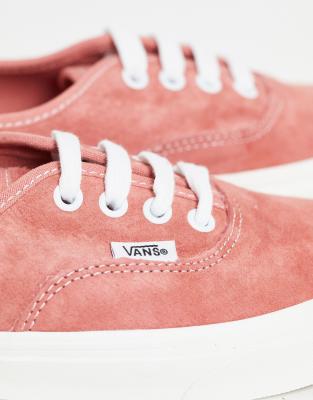 vans rouge en daim