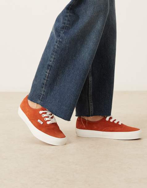 Vans Authentic pig suede sneakers in burnt orange - view 1