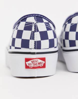 vans authentic checkerboard platform