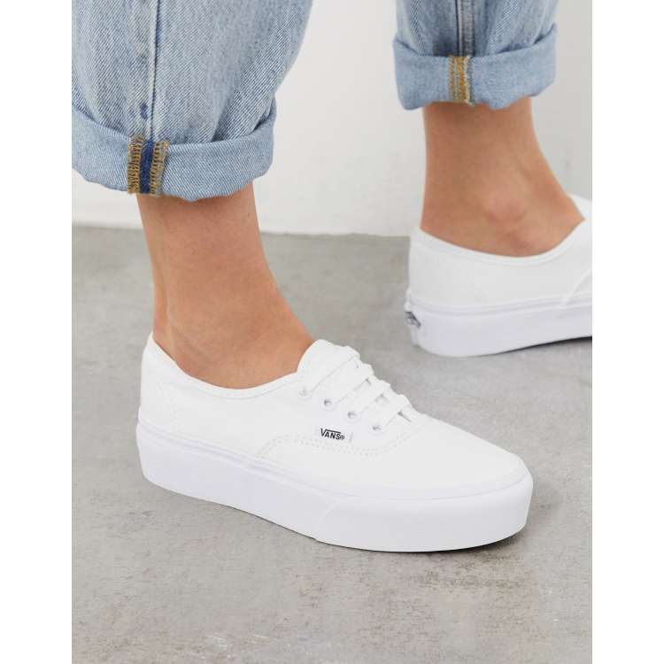 Vans authentic 2024 platform blanche