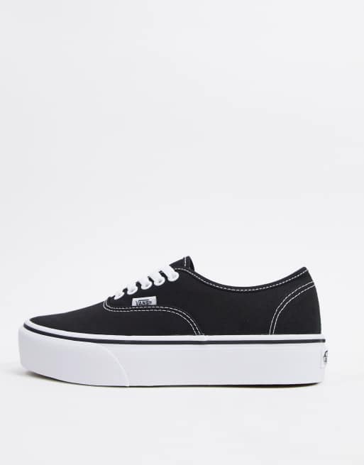 vans authentic platform black
