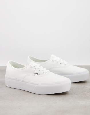 vans platform authentic white