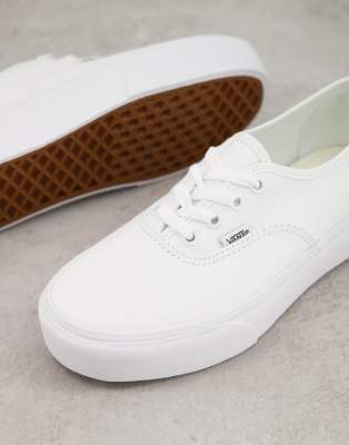 vans authentic white pro