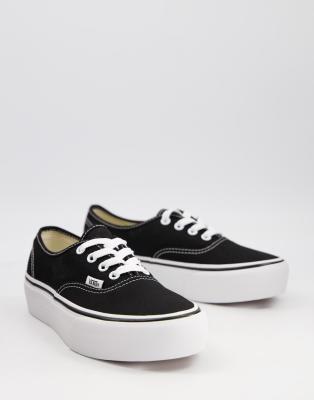 vans black authentic platform 2.0 trainers