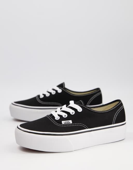 Vans black authentic 2024 platform 2.0 trainers