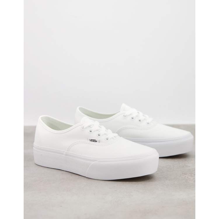 Vans authentic sale platform bianche