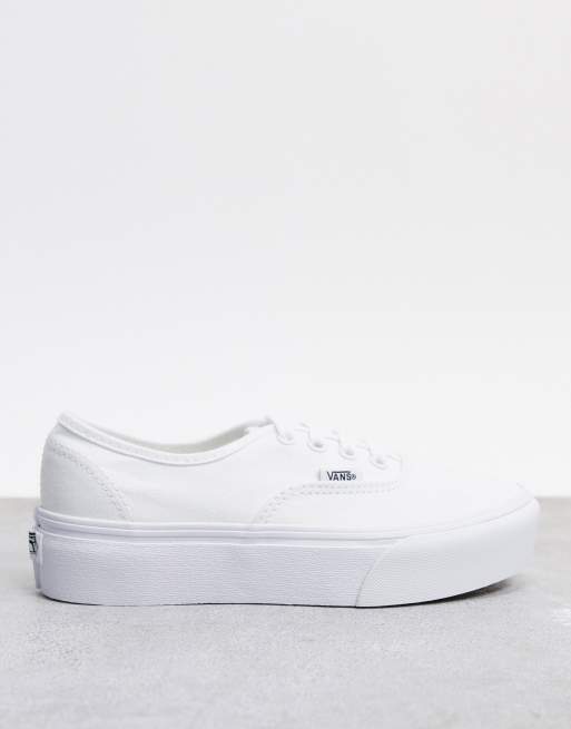 Vans authentic platform hot sale true white