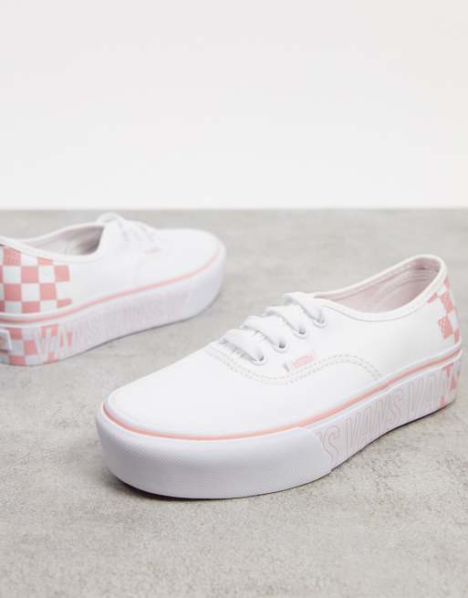 Vans white hot sale authentic platform