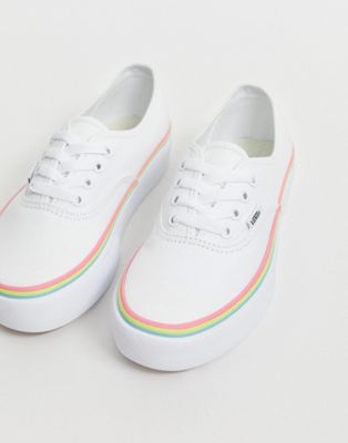 vans rainbow platform shoes