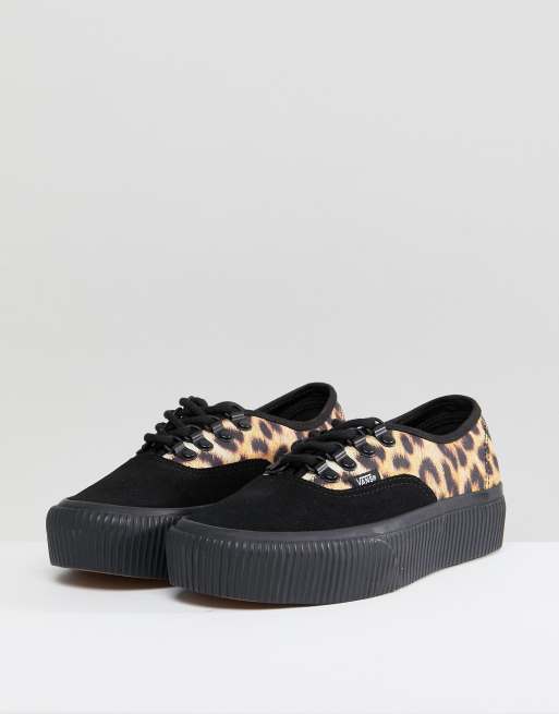 Vans store leopard platform