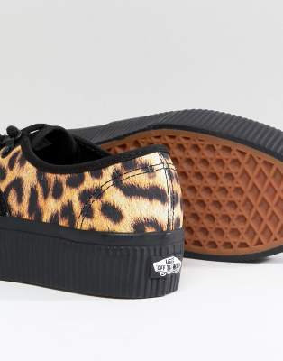 vans authentic leopard platform sneakers