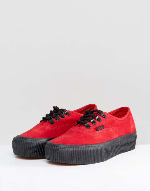 All red 2025 platform vans