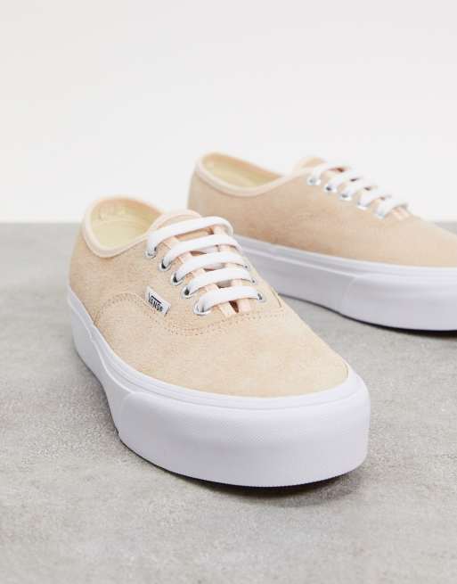 Vans beige cheap platform